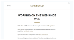 Desktop Screenshot of markbutler.com